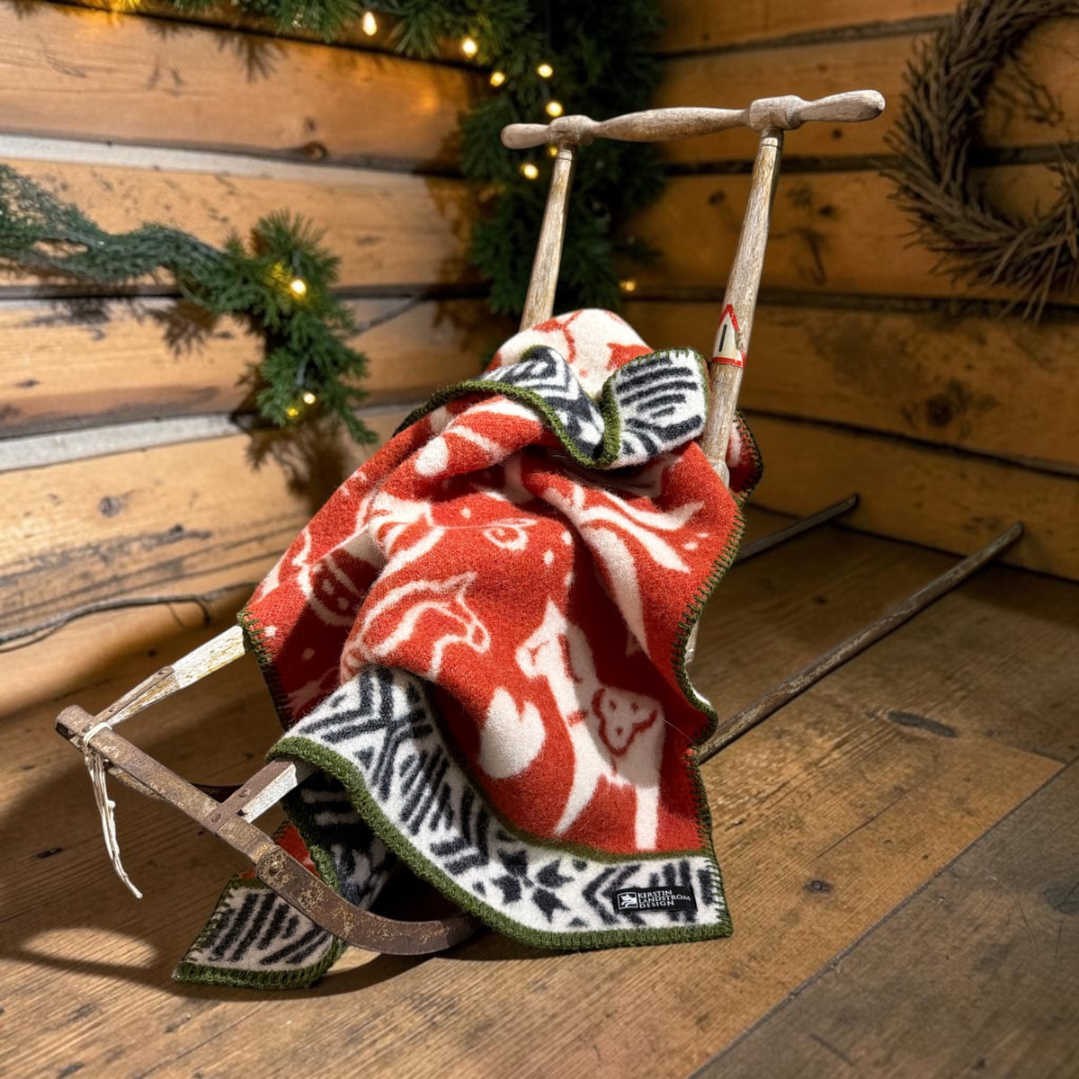 Barnfilt Dalarna röd