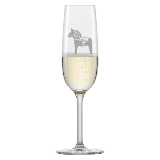 Champagneglas Dalahäst