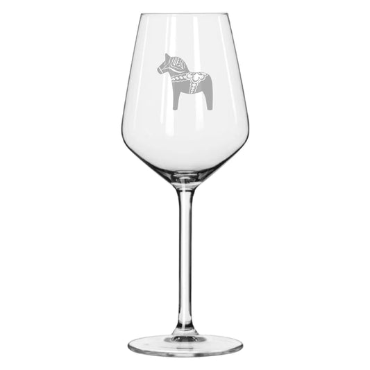 Vitvinsglas Dalahäst